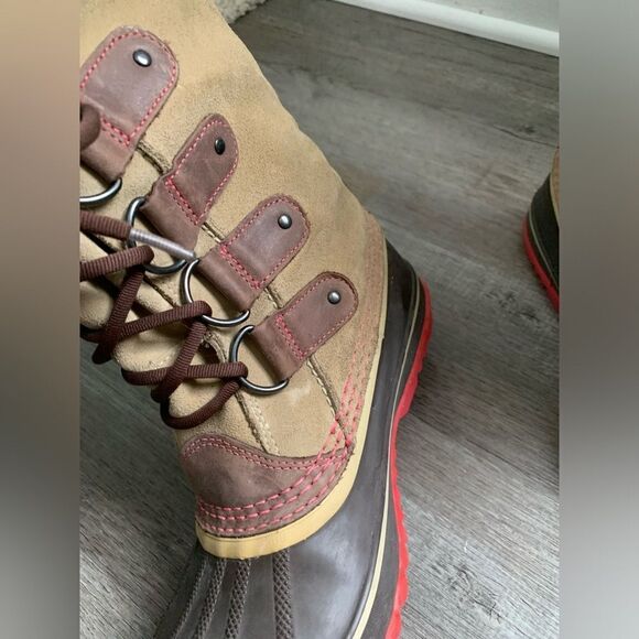 Sorel Joan Of Arctic Boots Eskimo Waterproof Boots Tall Thick Warm Brown Pink 8 - Picture 8 of 14